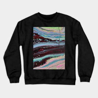 Asthenosphere - Abstract Acrylic Pour Painting Crewneck Sweatshirt